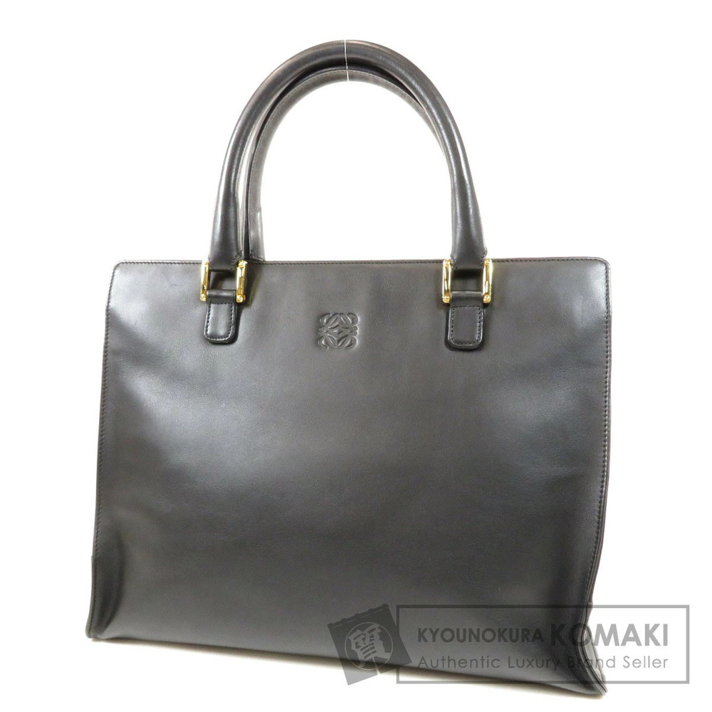 Loewe logo motif handbag leather Black